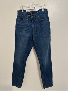 J. Crew Slim Straight Jeans in Dark Blue Denim
